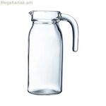 Արկորոկի զսպանակով թափանցիկ ապակե սափոր 1 լ