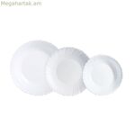 Սեղանի սպասք Luminarc Feston սպիտակ ապակի 18 հատ