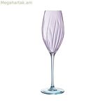 Շամպայնի բաժակ Cristal d'Arques Paris Swirly Spring Pink Glass 210 մլ (4 հատ)