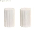 Աղի և պղպեղի թափահարիչներ Home ESPRIT White Urban 4,5 x 4,5 x 8 սմ