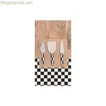 Կտրատման տախտակ Home ESPRIT Սպիտակ Սև Բնական Ժամանակակից 20 X 38 X 1,5 ՍՄ (4 հատ)