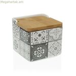 Կափարիչով աղաման Mosai կերամիկական (8,1 x 12,2 x 12,3 սմ) (12,2 x 11,5 x 12,2 սմ)