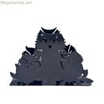 Անձեռոցիկի պահոց Versa սև մետաղական պողպատե երկաթ 4,5 x 10 x 15 սմ