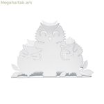 Անձեռոցիկի պահոց Versa սպիտակ մետաղական պողպատե երկաթ 4,5 x 10 x 15 սմ