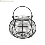 Ձվի բաժակ Versa սև մետաղական պողպատ 23 x 17,5 x 23 սմ