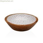 Սալաթի աման Versa Speckle Mango փայտից 24 x 7 x 24 սմ