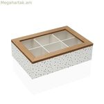 Թուրմերի տուփ Versa SPECKLE փայտե 17 x 7 x 24 սմ