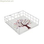 Անձեռոցիկի պահոց Versa TREE պողպատե MDF փայտե 18 x 7 x 18 սմ