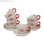 6 բաժակների հավաքածու ափսեով Versa Yule Stoneware