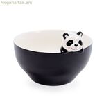 Վերսա սև ճենապակյա աման 15,8 X 10,1 X 14 սմ Պանդա արջուկ