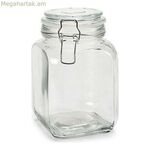 Ապակե տարա Vivalto 41632 Թափանցիկ արծաթե ապակի սիլիկոնե ալյումինե պողպատ 1,2 լ 11 x 17 x 11 սմ 11,5 x 17 x 11 սմ