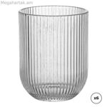 Բաժակների հավաքածու Ovenza Crystal՝ ռելիեֆով, գծավոր, 260 մլ, 6 հատ