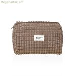 Travel Vanity Case Versa Corduroy Khaki Polyester 8 x 11 x 18 cm