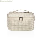 Travel Vanity Case Versa Corduroy White Polyester Textile 12 x 12 x 20 cm