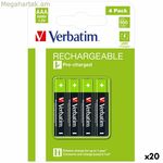 Վերալիցքավորվող մարտկոցներ Verbatim 1,2 V AAA LR03 4 հատ (20 հատ)