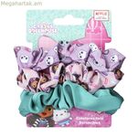 Ռետինե մազերի ժապավեններ՝ Գաբբիի տիկնիկային տնակը վարդագույն, 3 հատ