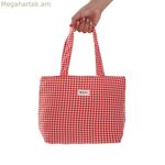 Կանացի ձեռքի պայուսակ Versa Vichy կարմիր 9 x 22 x 23 սմ