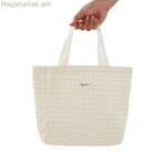 Կանացի ձեռքի պայուսակ Versa Corduroy սպիտակ 9 x 22 x 23 սմ