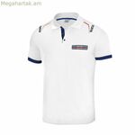 Տղամարդու կարճ թևքով պոլո շապիկ Sparco Martini Racing սպիտակ (չափս M)