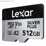 Միկրո SD հիշողության քարտ Lexar LMSSIPL512G-BNANG 512 GB ադապտերով