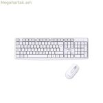 Ստեղնաշար և մկնիկ մոտավորապես! X420W 1000DPI սպիտակ իսպաներեն իսպաներեն Qwerty