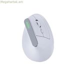 Մկնիկ Nilox Wir ուղղահայաց ձայնագրիչ։ Լռեցնող 1600DPI սպիտակ 1600 dpi