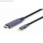 HDMI-ից DVI ադապտեր GEMBIRD CC-USB3C-HDMI-01-6 սև/մոխրագույն 1.8 մ