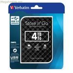 Արտաքին կոշտ սկավառակ Verbatim Disco Duro Portátil Store 'n' Go USB 3.0 de 4 TB en գունավոր Negro USB 3.0