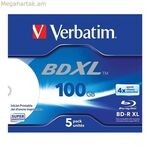 Blu-Ray BD-R Verbatim 5 միավոր 4x