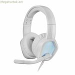 Խաղային ականջակալ միկրոֆոնով Mars Gaming MH320W LED RGB ստերեո մոխրագույն