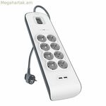 Power Socket 8 Sockets with Switch Belkin BSV804VF2M USB x 2 White (2 m)