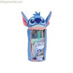 Դպրոցական պայուսակ աքսեսուարներով՝ կարված կապույտ գույնով