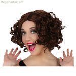 Շագանակագույն գանգուր կեղծամներ