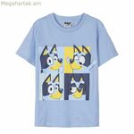 Մանկական կարճ թևքով շապիկ՝ կապույտ, բաց կապույտ, 3 տարեկան