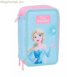 Եռակի մատիտատուփ «Սառցե կապույտ» 12,5 x 19,5 x 5,5 սմ, 37 հատ