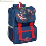 Դպրոցական պայուսակ «Վրիժառուները» մուգ կապույտ 18,5 x 41 x 15 սմ