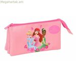 Եռակի պայուսակ՝ Disney Princess Pink 22 x 12 x 3 սմ