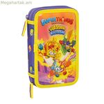 Երկշերտ մատիտապատյան SuperThings «Կազումի պահապանները» դեղին-մանուշակագույն (28 հատ)