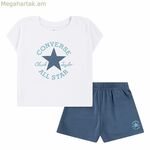 Մանկական սպորտային հագուստ Converse Cnvgboxy կապույտ-սպիտակ շապիկ