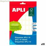 Կպչուն պիտակներ՝ Apli սպիտակ թուղթ, 10 թերթ, 12 x 18 մմ (10 միավոր)