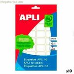 Պիտակներ՝ Apli սպիտակ թուղթ, 10 թերթ, 20 x 50 մմ (10 միավոր)