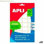 Կպչուն պիտակներ՝ Apli սպիտակ թուղթ, 10 թերթ, 25 x 40 մմ (10 հատ)
