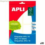 Կպչուն պիտակներ՝ Apli սպիտակ թուղթ, 10 թերթ, 40 x 75 մմ (10 հատ)