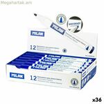 Ֆլոմաստերների հավաքածու Միլան կապույտ սպիտակ գրատախտակ 12 հատ (36 հատ)