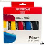 Ակրիլային ներկերի հավաքածու Talens Amsterdam Primary Multicolour 120 մլ (6 հատ)