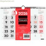 Պատի օրացույց Finocam A5 թուղթ 2026 21 x 15 սմ