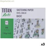 Նկարչական թուղթ Titan Arts BASIC սպիտակ A4 10 թերթ (3 հատ)