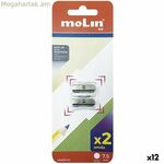 Մատիտի սրիչ Molin Silver Metal 2 հատ (12 հատ)
