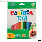 Գունավոր մատիտներ Carioca Tita բազմագույն 24 հատ (6 հատ)