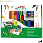 Ֆլոմաստերների հավաքածու Alpino MARKER STUDIO բազմագույն 48 հատ (4 հատ)